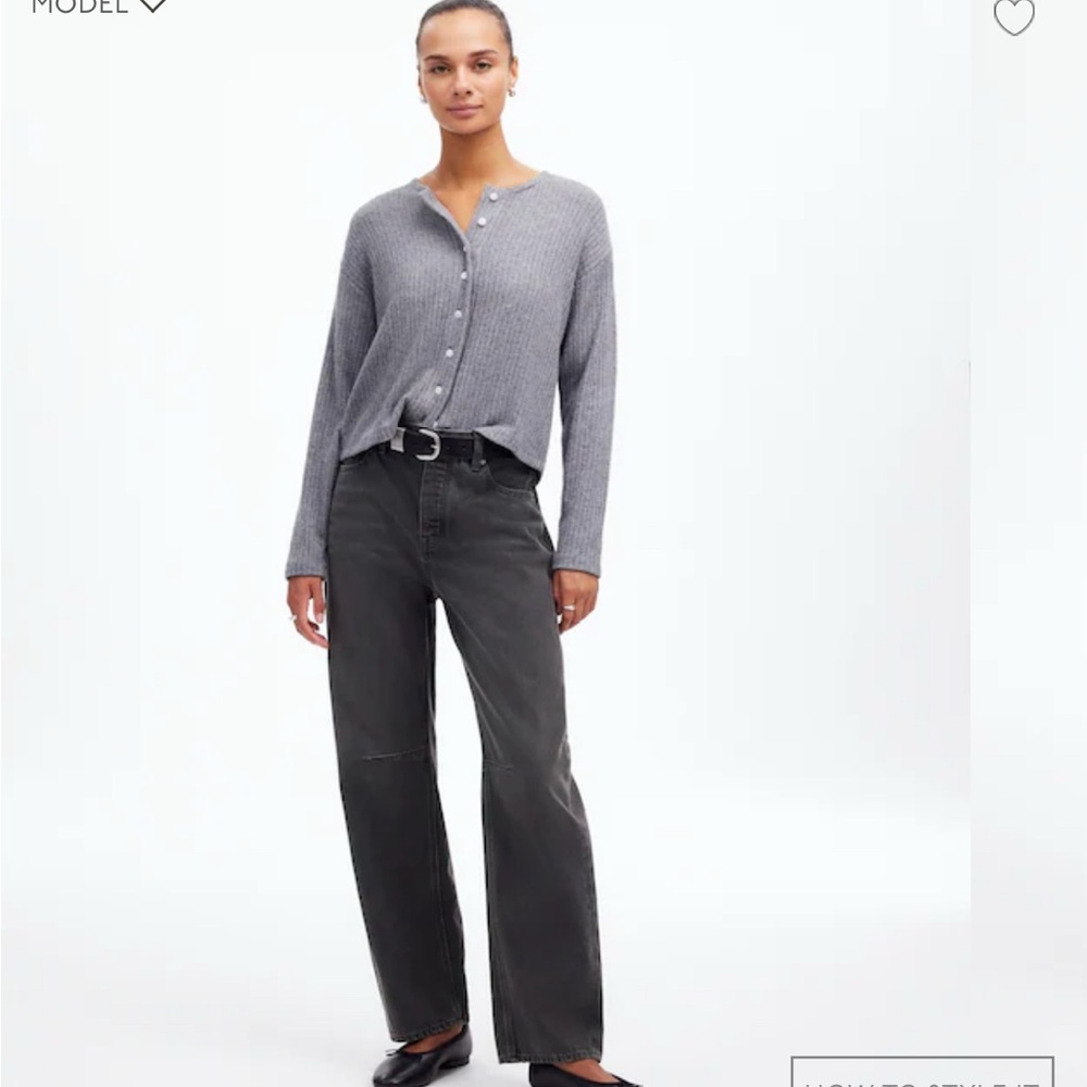 Madewell The Darted Barrel Leg Jean Olenda Wash